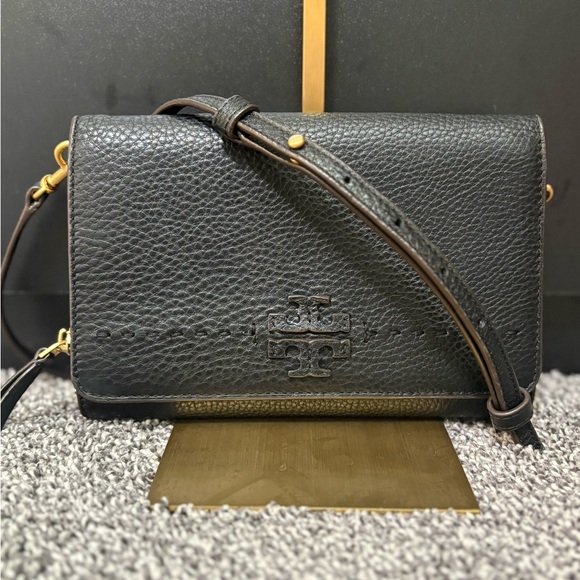 Tory Burch McGraw Flat Leather Wallet Crossbody - Picture 5 of 14